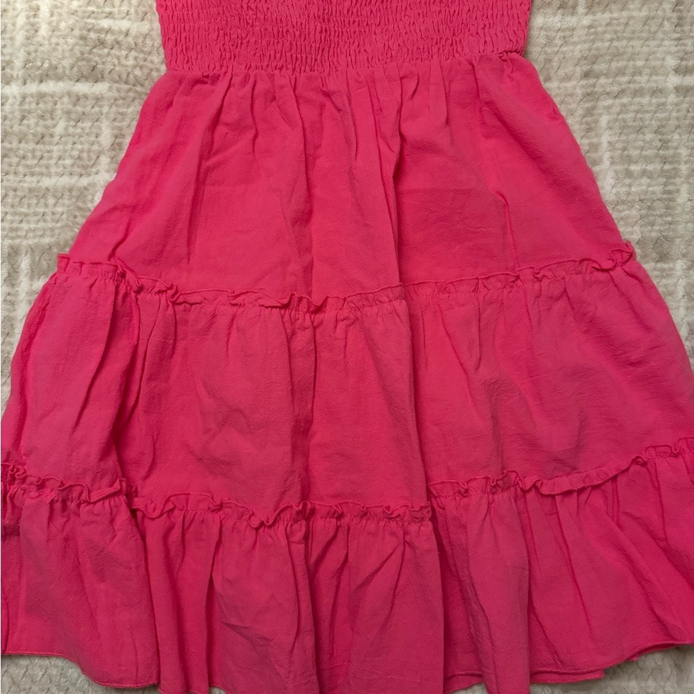 Pink Ruffled Kids Dress - Picture 3 of 3